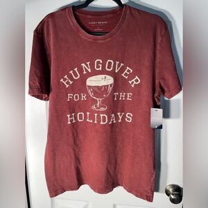 $39 NWT Lucky Brand Hungover for the Holidays T-Shirt Men’s Nee With Tags Large